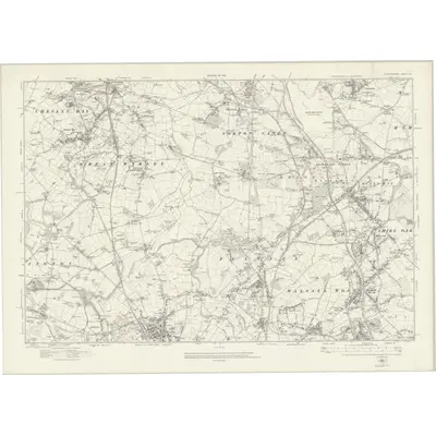 1915 Map of Staffordshire LVII, 1921 Print