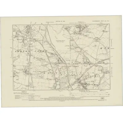 1915 Map of Staffordshire LVII.NE, 1921 Print