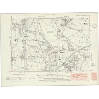 1938 Map of Staffordshire LVII.NE, 1946 Print