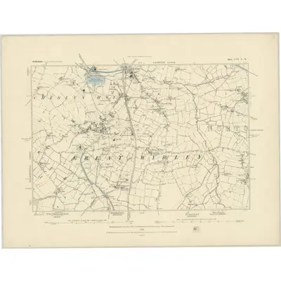 1882 Map of Staffordshire LVII.NW, 1883 Print