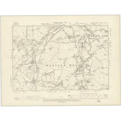 1901 Map of Staffordshire LVII.SE, 1903 Print