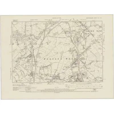 1915 Map of Staffordshire LVII.SE, 1921 Print