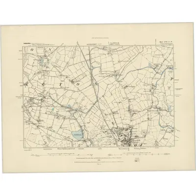 1882 Map of Staffordshire LVII.SW, 1883 Print