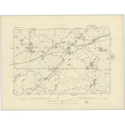 1882 Map of Staffordshire LVIII.NW, 1883 Print