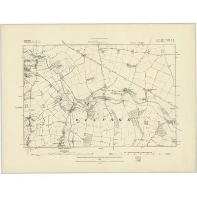 1882 Map of Staffordshire LVIII.SE, 1883 Print