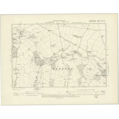 1900 Map of Staffordshire LVIII.SE, 1903 Print