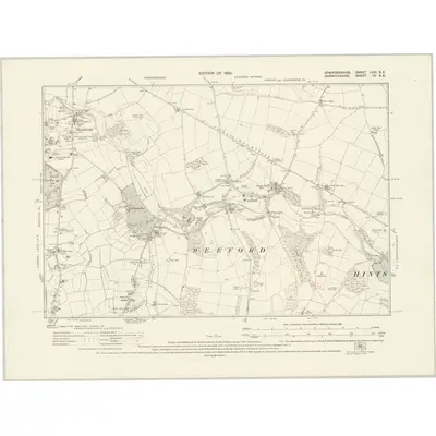 1921 Map of Staffordshire LVIII.SE, 1924 Print