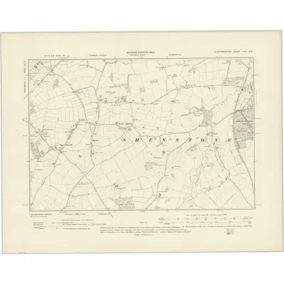 1900 Map of Staffordshire LVIII.SW, 1902 Print