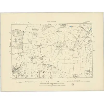 1882 Map of Staffordshire LXI.NE, 1884 Print