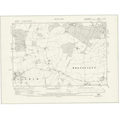 1921 Map of Staffordshire LXI.NE, 1931 Print