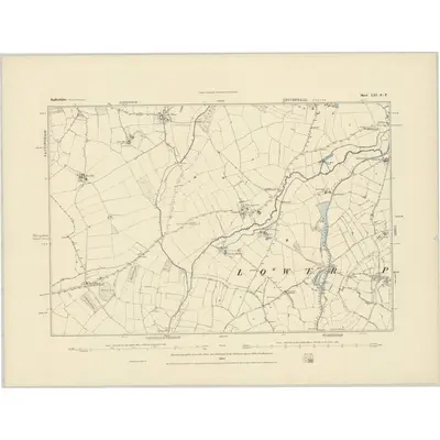 1882 Map of Staffordshire LXI.SE, 1884 Print