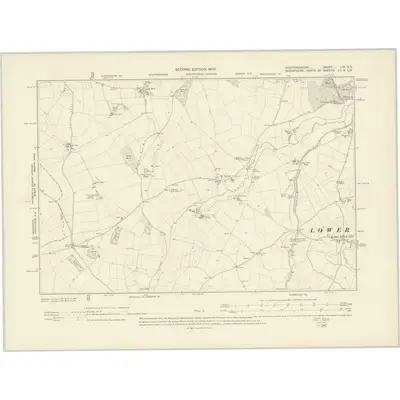 1900 Map of Staffordshire LXI.SE, 1903 Print
