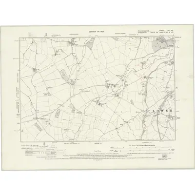 1921 Map of Staffordshire LXI.SE, 1924 Print