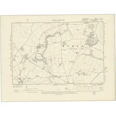 1900 Map of Staffordshire LXI.SW, 1903 Print