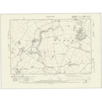 1921 Map of Staffordshire LXI.SW, 1929 Print
