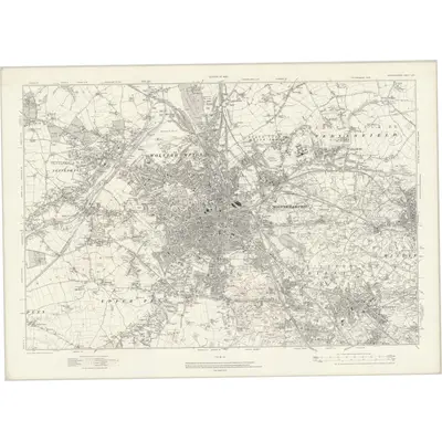 1919 Map of Staffordshire LXII, 1920 Print