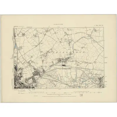 1885 Map of Staffordshire LXII.NE, 1886 Print