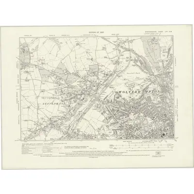 1919 Map of Staffordshire LXII.NW, 1920 Print