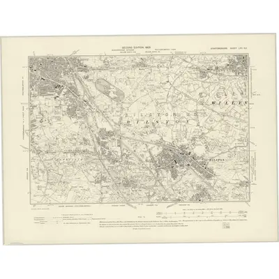 1901 Map of Staffordshire LXII.SE, 1903 Print