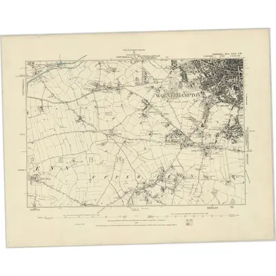1885 Map of Staffordshire LXII.SW, 1886 Print