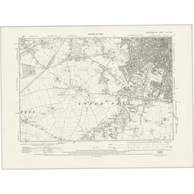 1919 Map of Staffordshire LXII.SW, 1920 Print