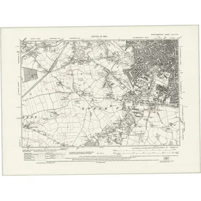 1919 Map of Staffordshire LXII.SW, 1931 Print