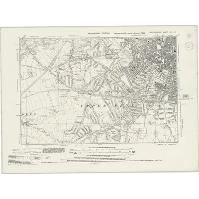 1938 Map of Staffordshire LXII.SW, 1944 Print
