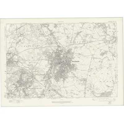 1912 Map of Staffordshire LXIII, 1921 Print