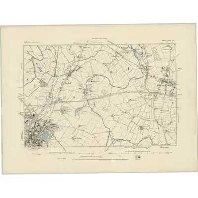 1882 Map of Staffordshire LXIII.NE, 1885 Print