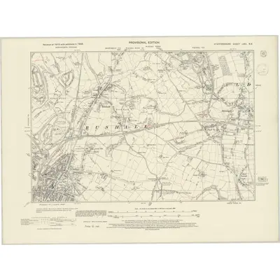 1938 Map of Staffordshire LXIII.NE, 1945 Print