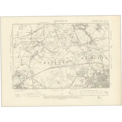 1900 Map of Staffordshire LXIII.NW, 1903 Print