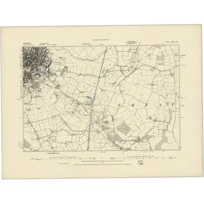 1882 Map of Staffordshire LXIII.SE, 1885 Print