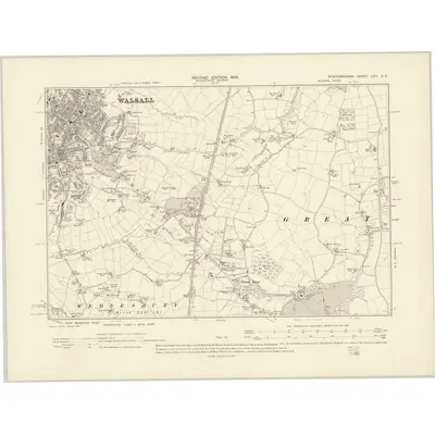 1901 Map of Staffordshire LXIII.SE, 1903 Print