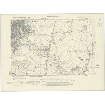 1938 Map of Staffordshire LXIII.SE, 1945 Print
