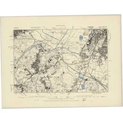 1885 Map of Staffordshire LXIII.SW, 1886 Print