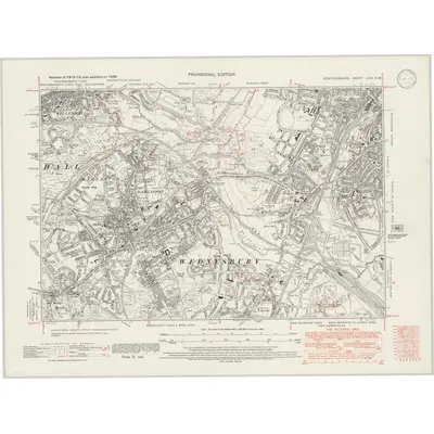 1938 Map of Staffordshire LXIII.SW, 1946 Print