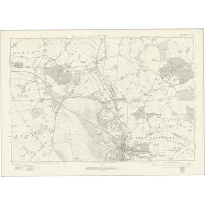 1912 Map of Staffordshire LXIV, 1920 Print