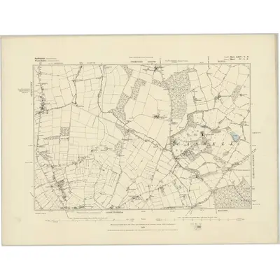 1882 Map of Staffordshire LXIV.NE, 1884 Print