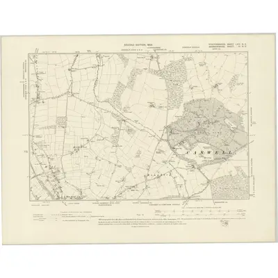 1901 Map of Staffordshire LXIV.NE, 1903 Print