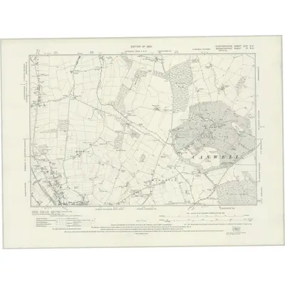 1912 Map of Staffordshire LXIV.NE, 1920 Print
