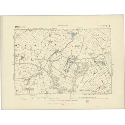 1882 Map of Staffordshire LXIV.NW, 1884 Print