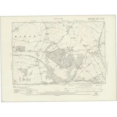 1912 Map of Staffordshire LXIV.NW, 1920 Print