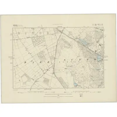 1882 Map of Staffordshire LXIV.SW, 1884 Print