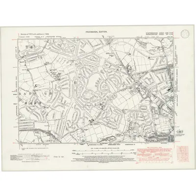 1938 Map of Staffordshire LXIX.NW, 1947 Print