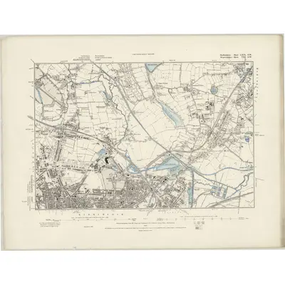 1887 Map of Staffordshire LXIX.SW, 1889 Print