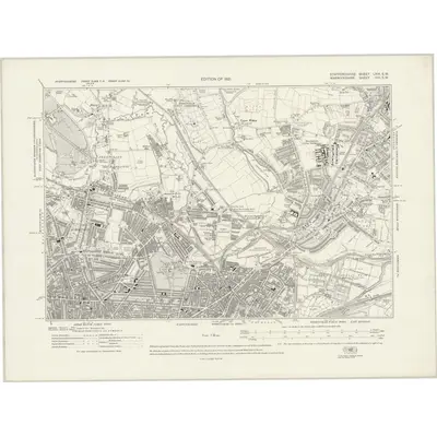 1913 Map of Staffordshire LXIX.SW, 1921 Print