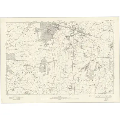 1921 Map of Staffordshire LXV, 1924 Print