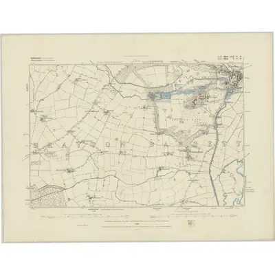 1882 Map of Staffordshire LXV.NW, 1884 Print