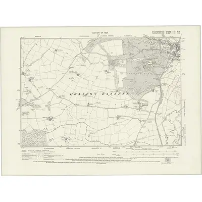 1921 Map of Staffordshire LXV.NW, 1924 Print