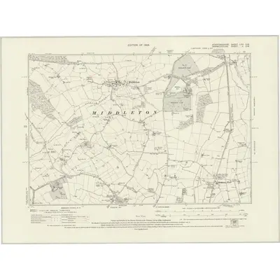 1921 Map of Staffordshire LXV.SW, 1924 Print
